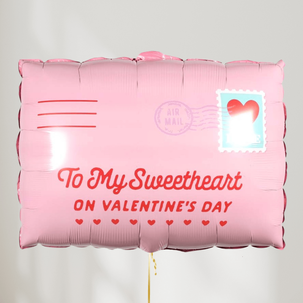 To My Sweetheart Valentines Brev Ballong - folieballong fra Qualatex