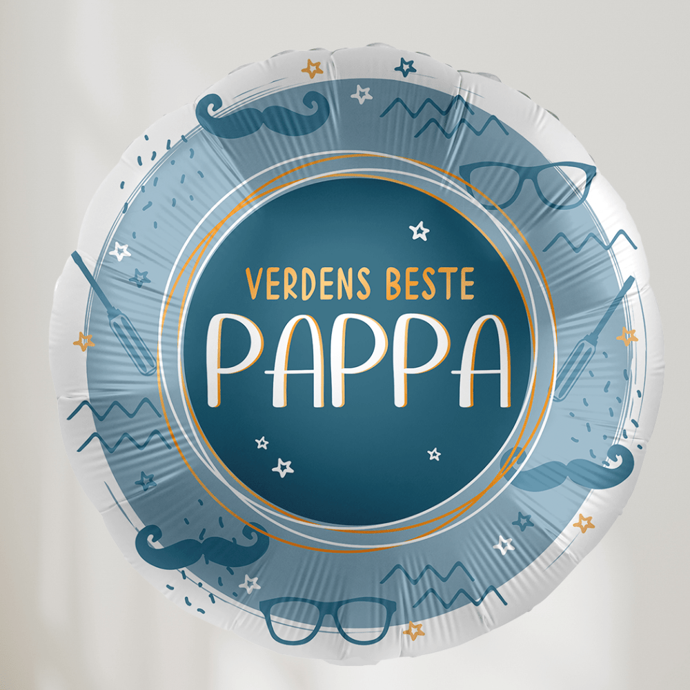 Verdens Beste Pappa Ballong - folieballong fra Premioloon