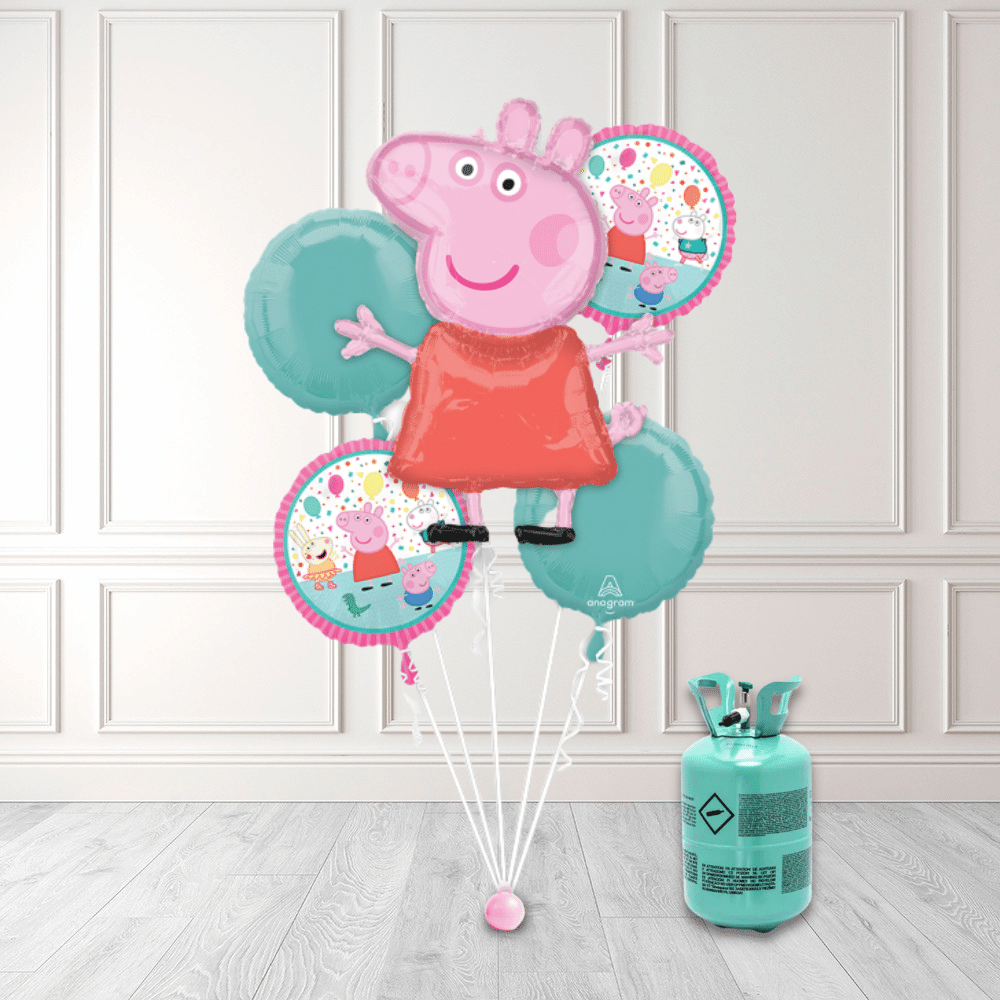 Peppa Gris Ballongbukett med helium