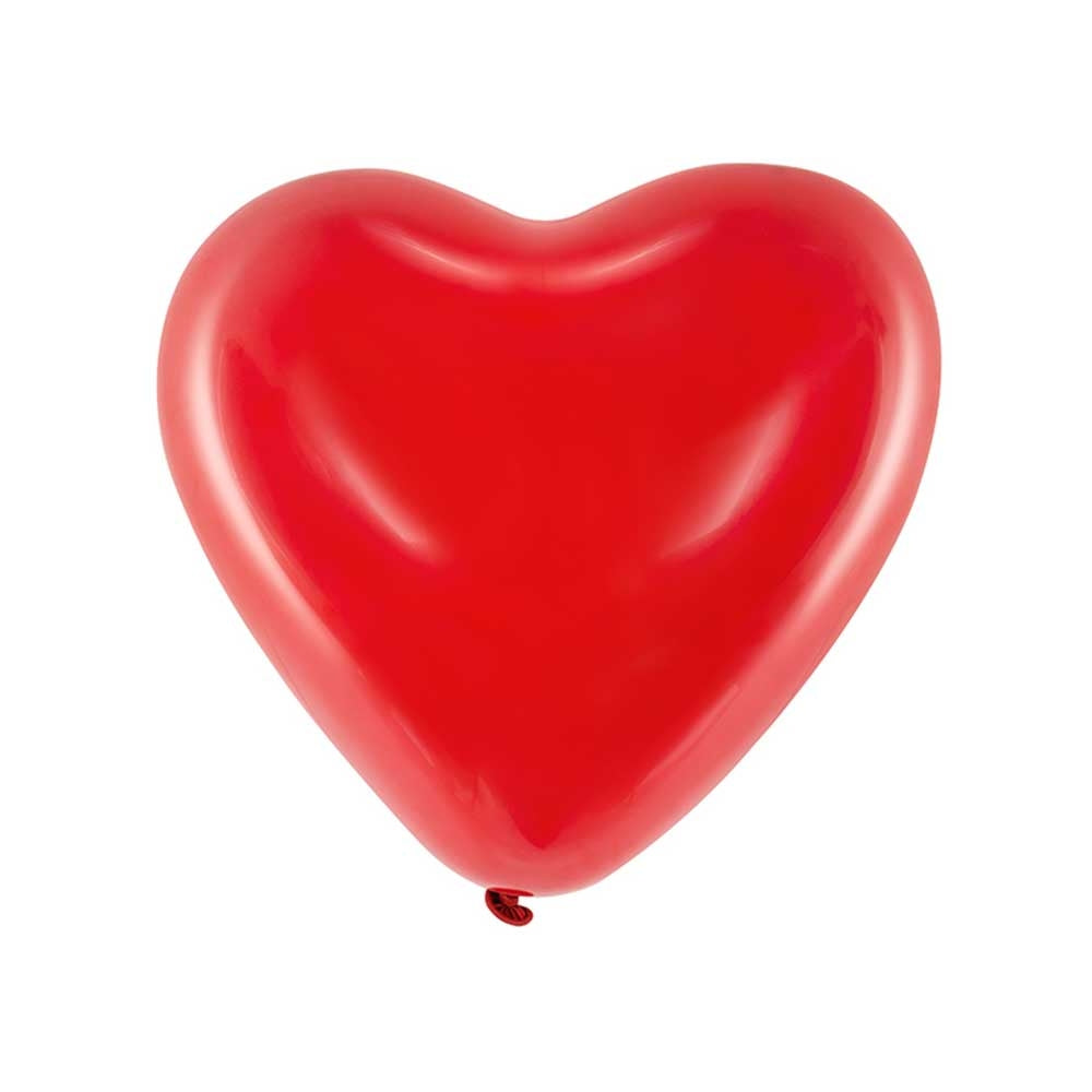 Ballonger Hjerteformet Rød 6 stk.
