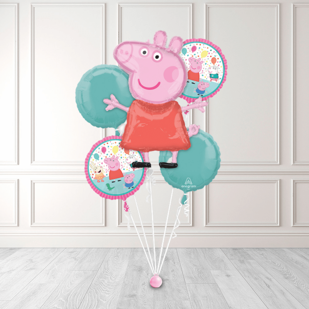 Peppa Gris Ballongbukett med helium
