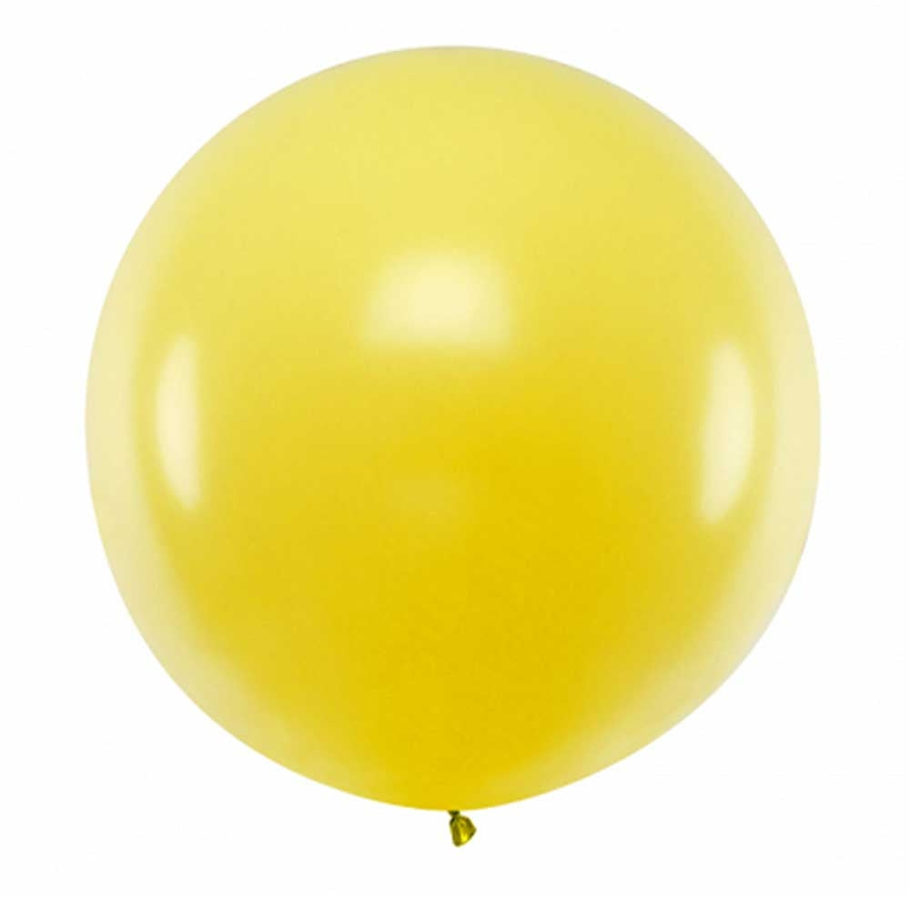 Stor Ballong Gul Pastell 1 Meter