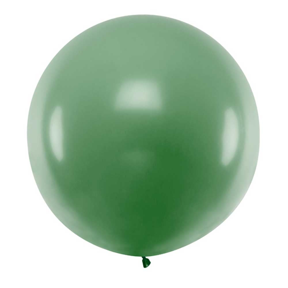 Stor Ballong Mørk Grønn Pastell 1 Meter