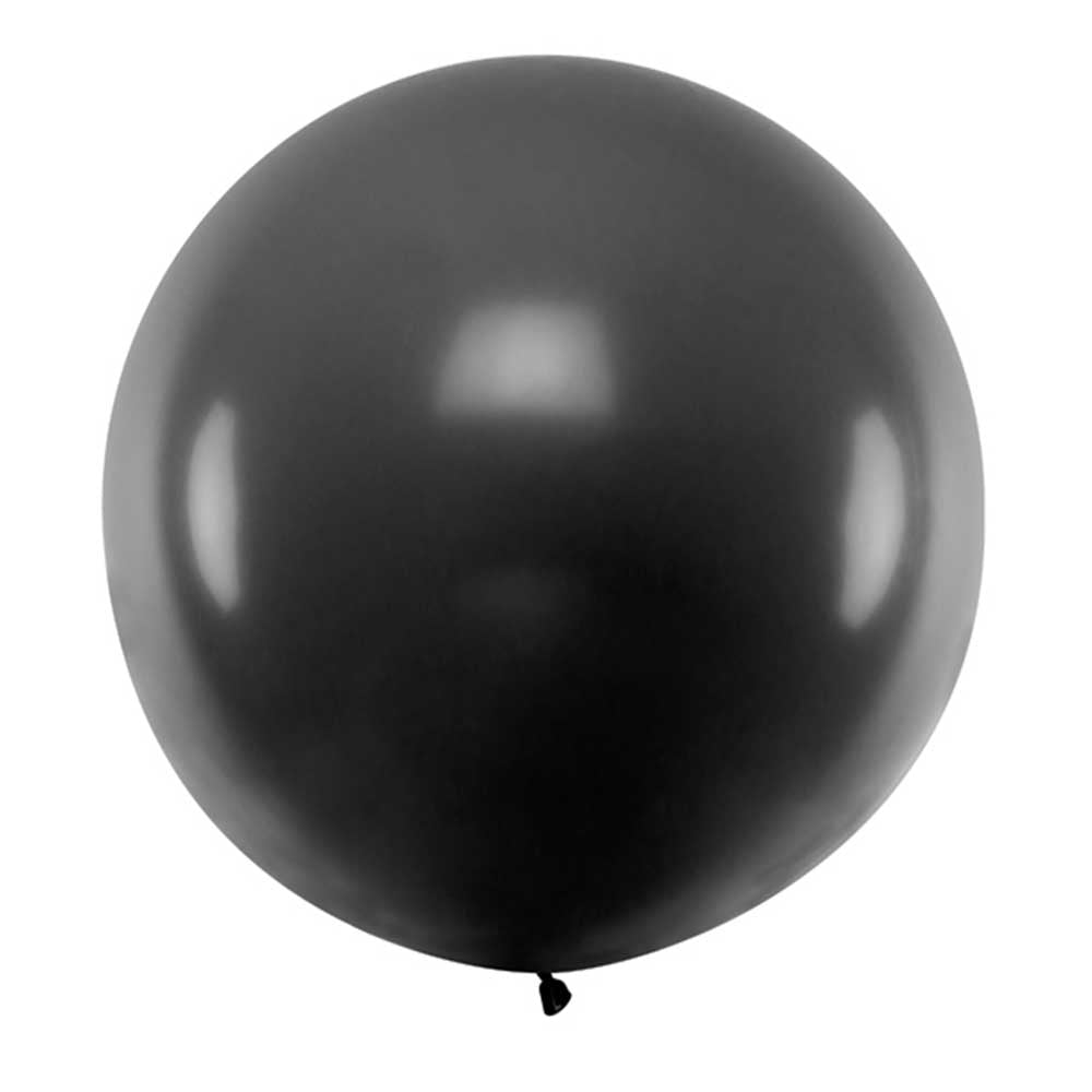 Stor Ballong Sort  Pastell 1 Meter