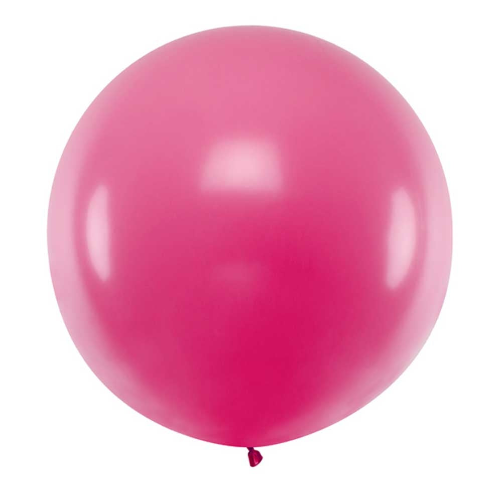 Stor Ballong Mørk Rosa Pastell 1 Meter