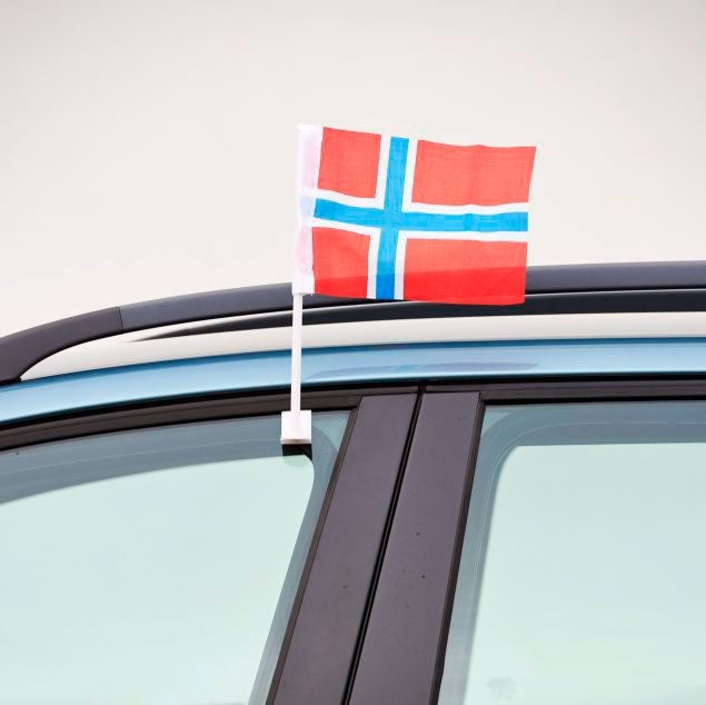 Bilflagg Norge 2 stk
