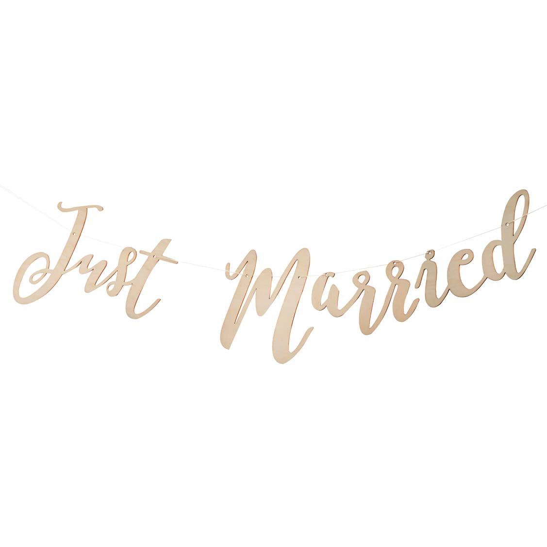 Just Married Banner Trebokstaver