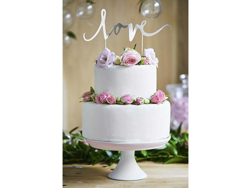 Cake Topper "Love" Sølv