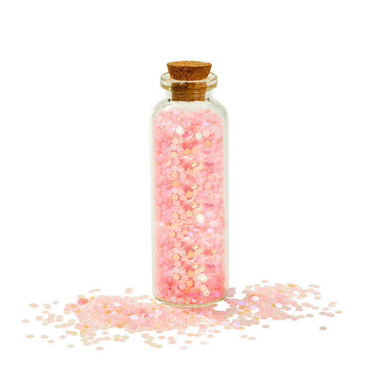 Rosa Glitter i Flaske