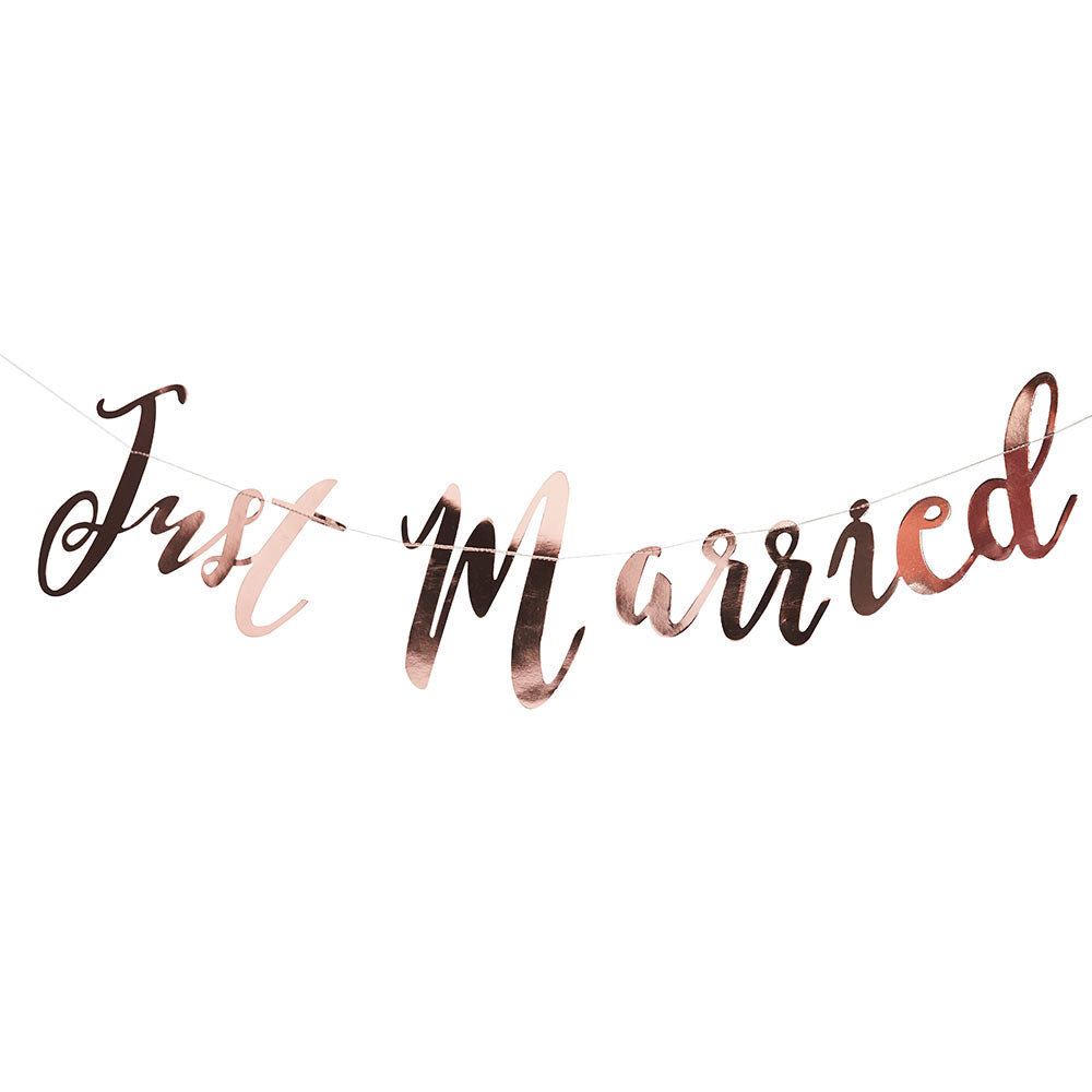 Just Married Banner Rosegull