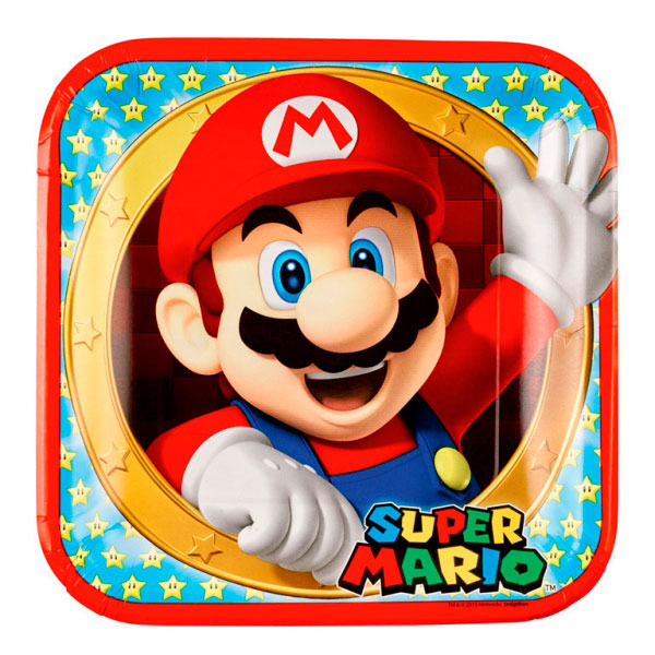 Super Mario Tallerkener 8 stk