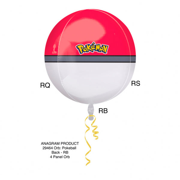Pokemon Pokeball Globe Folieballong