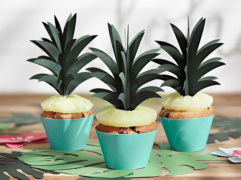 Ananas Cupcaketopper 6 stk.