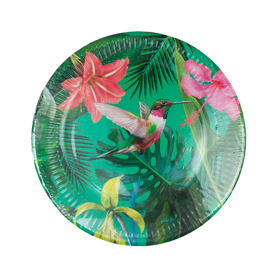 Tropical Fiesta Kolibri og Tukan Tallerken 12 stk