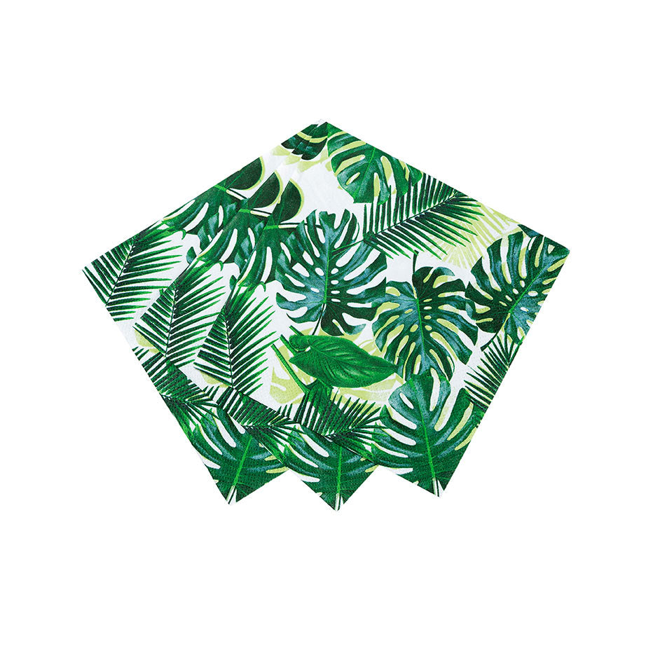 Tropical Fiesta Palm Leaf Cocktail Napkins