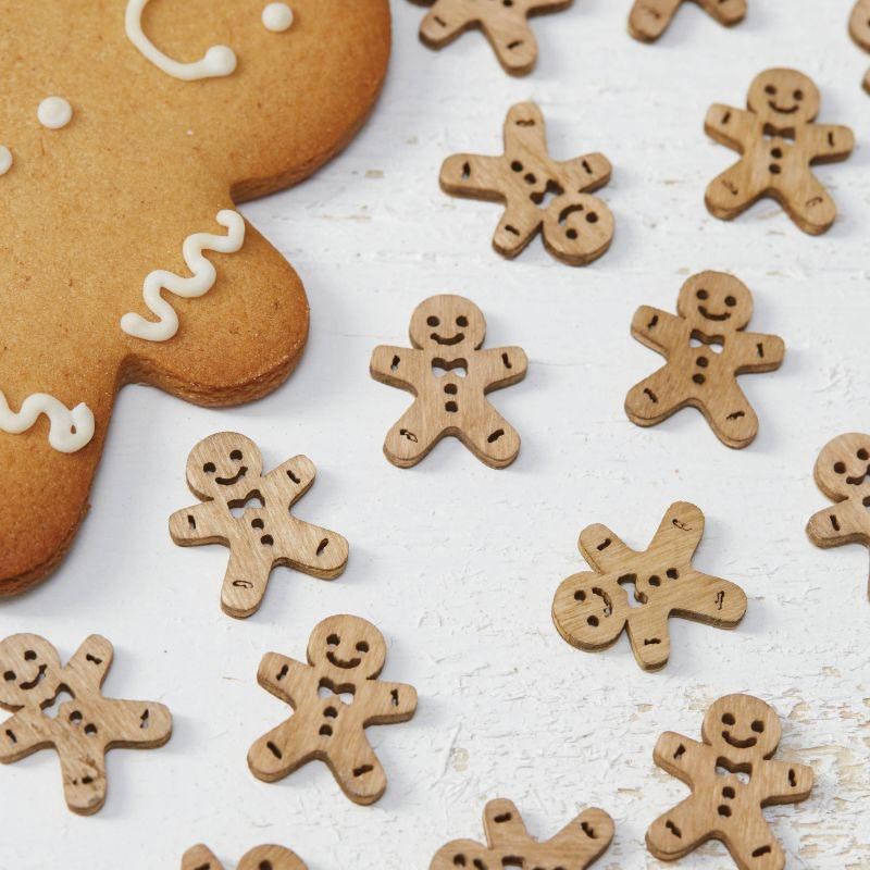 Confetti - Wooden - Gingerbread