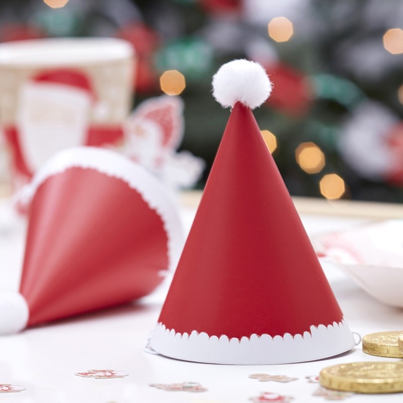 Party Hats - Mini Santa Hats