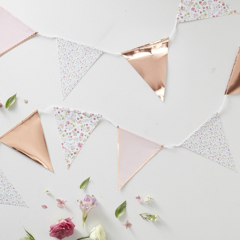 Vimpelbanner Rosegull/Blomster