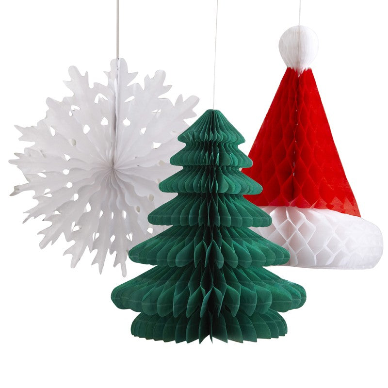 Honeycomb - Tree, Hat & Snowflake