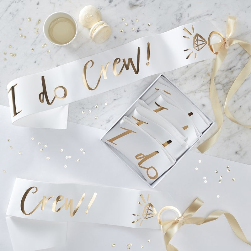 Sash "I Do Crew" 6 stk.