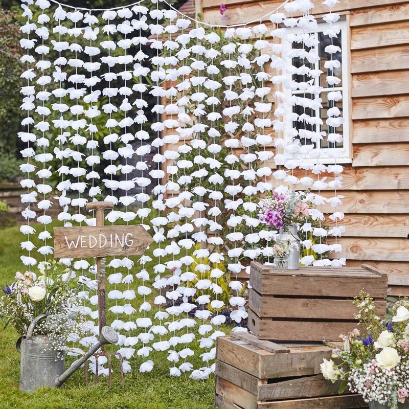 Backdrop/Gardin Hvite Blomster