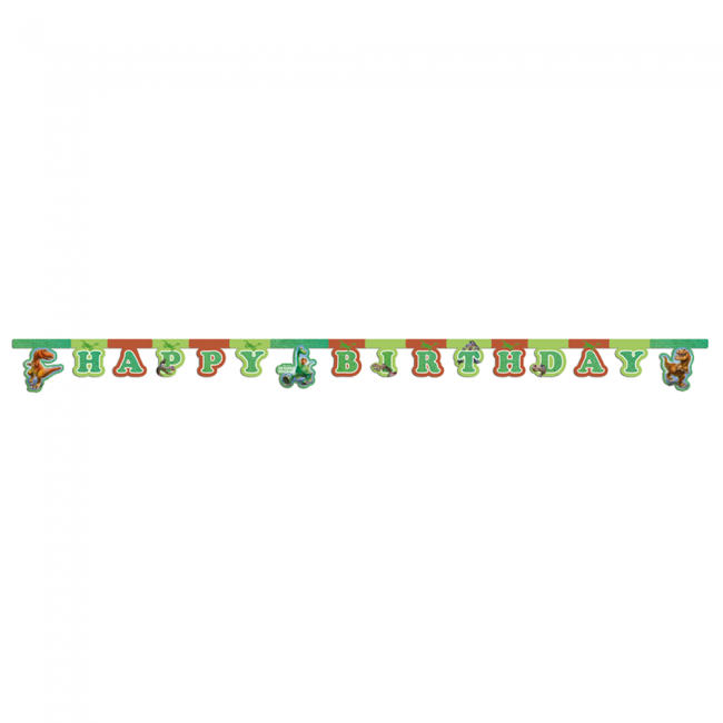 Den Gode Dinosaur Happy Birthday Banner 2,1 m