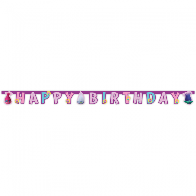 Trolls Happy Birthday Banner