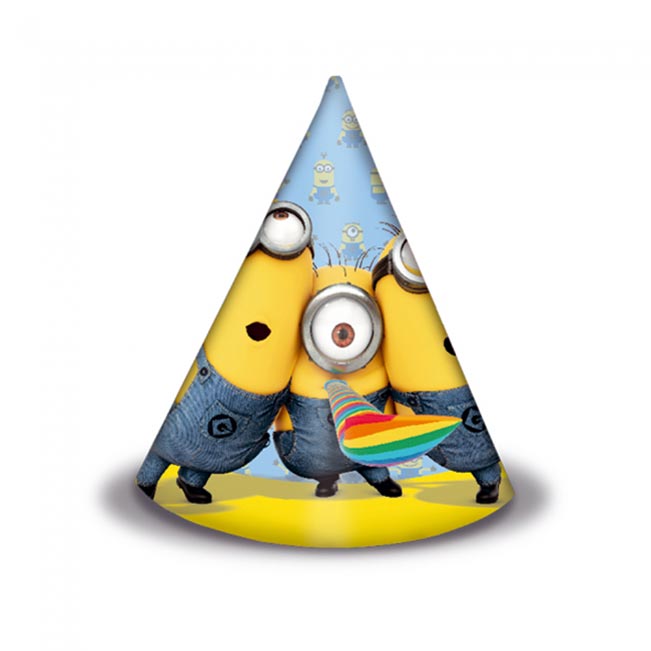 Minions Partyhatter 6 stk.
