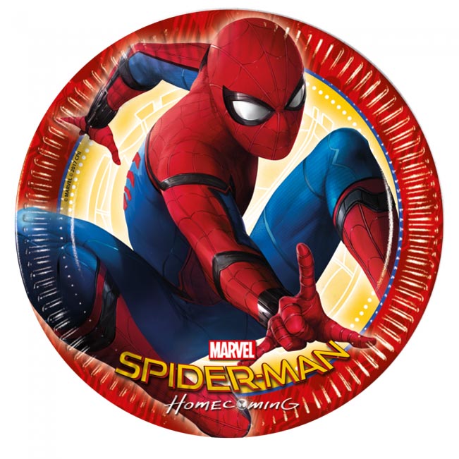 Spiderman Homecoming Tallerken 8 stk.
