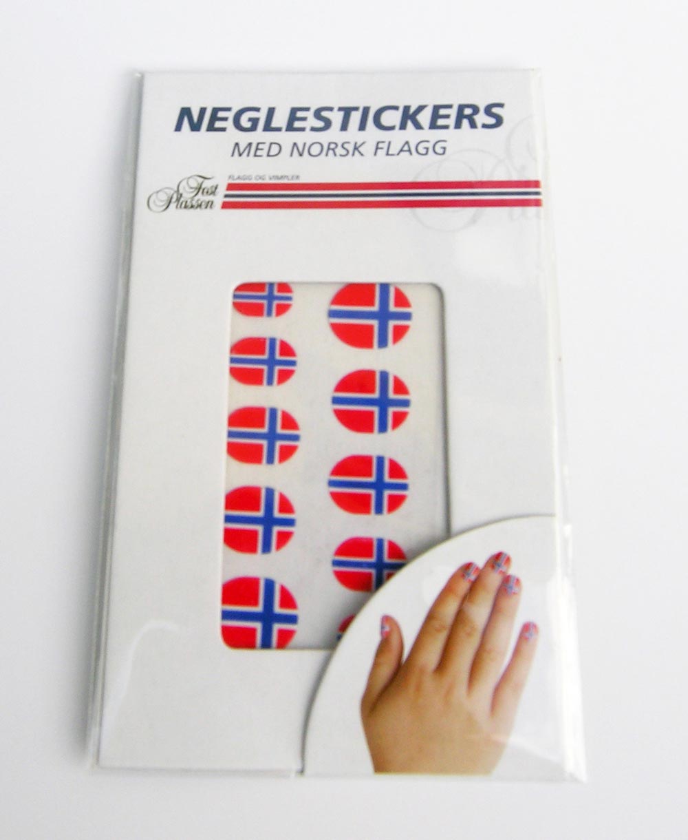 Neglestickers Norsk Flagg