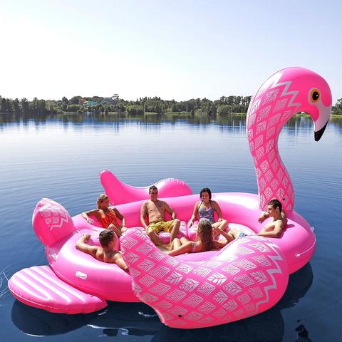 Gigantisk Flamingo Badeflåte 6 personer