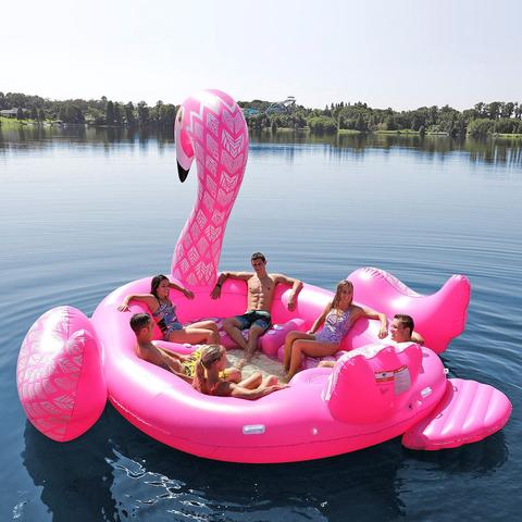 Gigantisk Flamingo Badeflåte 6 personer