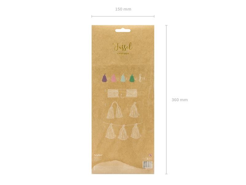 Tassel Girlander Pastell 1,5 m