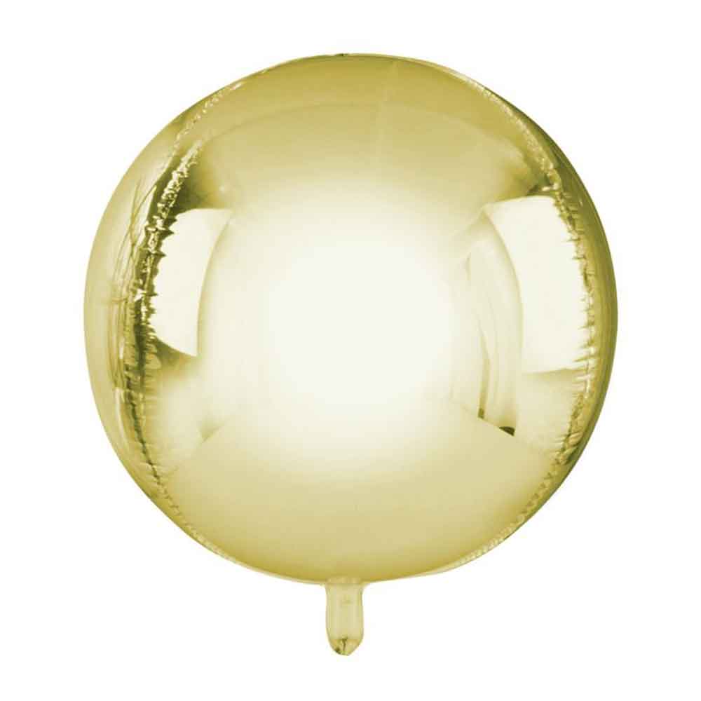 Metallisk Orb Ballong Gull 38 cm