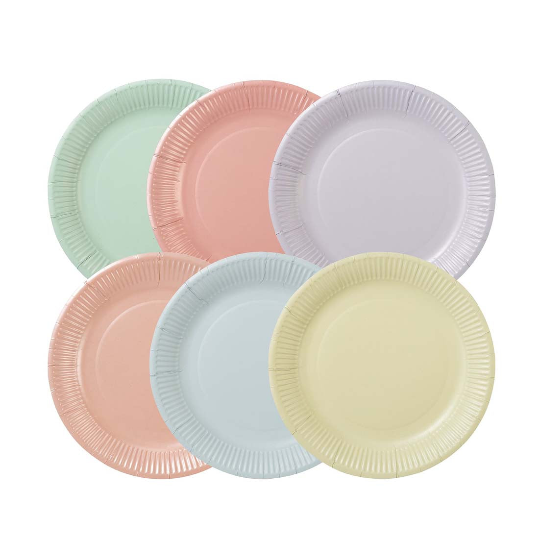 Tallerkener Pastellfarger 12 stk.