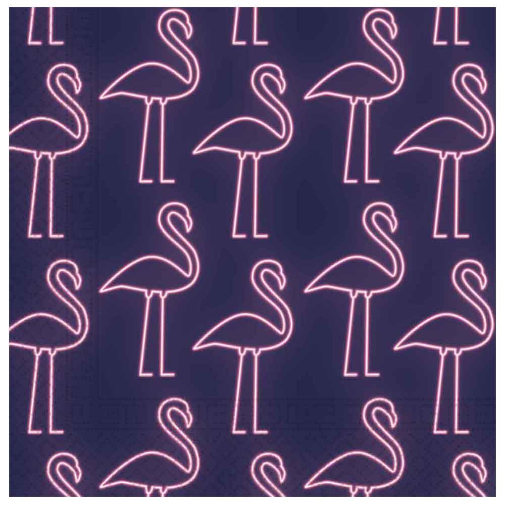 Servietter Neon Flamingo 20 stk.