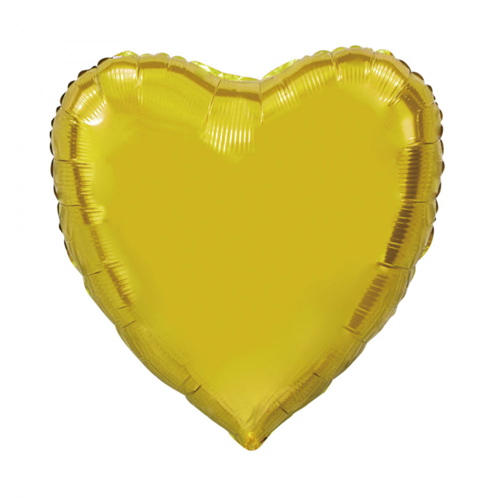 Folieballong Hjerte Gull 90 cm