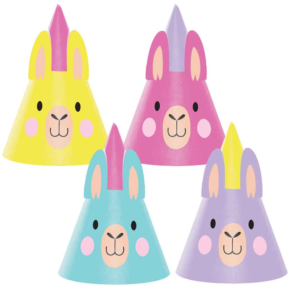 Lama Party Partyhatter 8 stk.