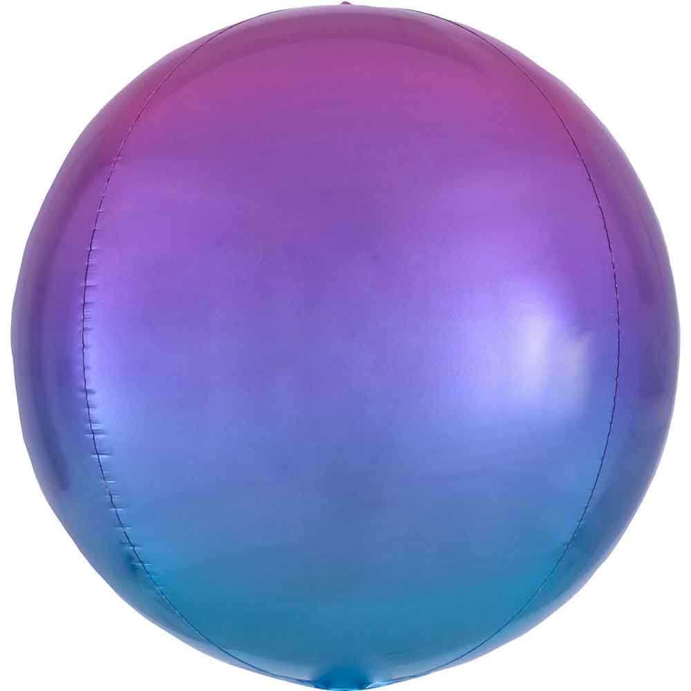 Ombre Orb Folieballong Magenta og Blå