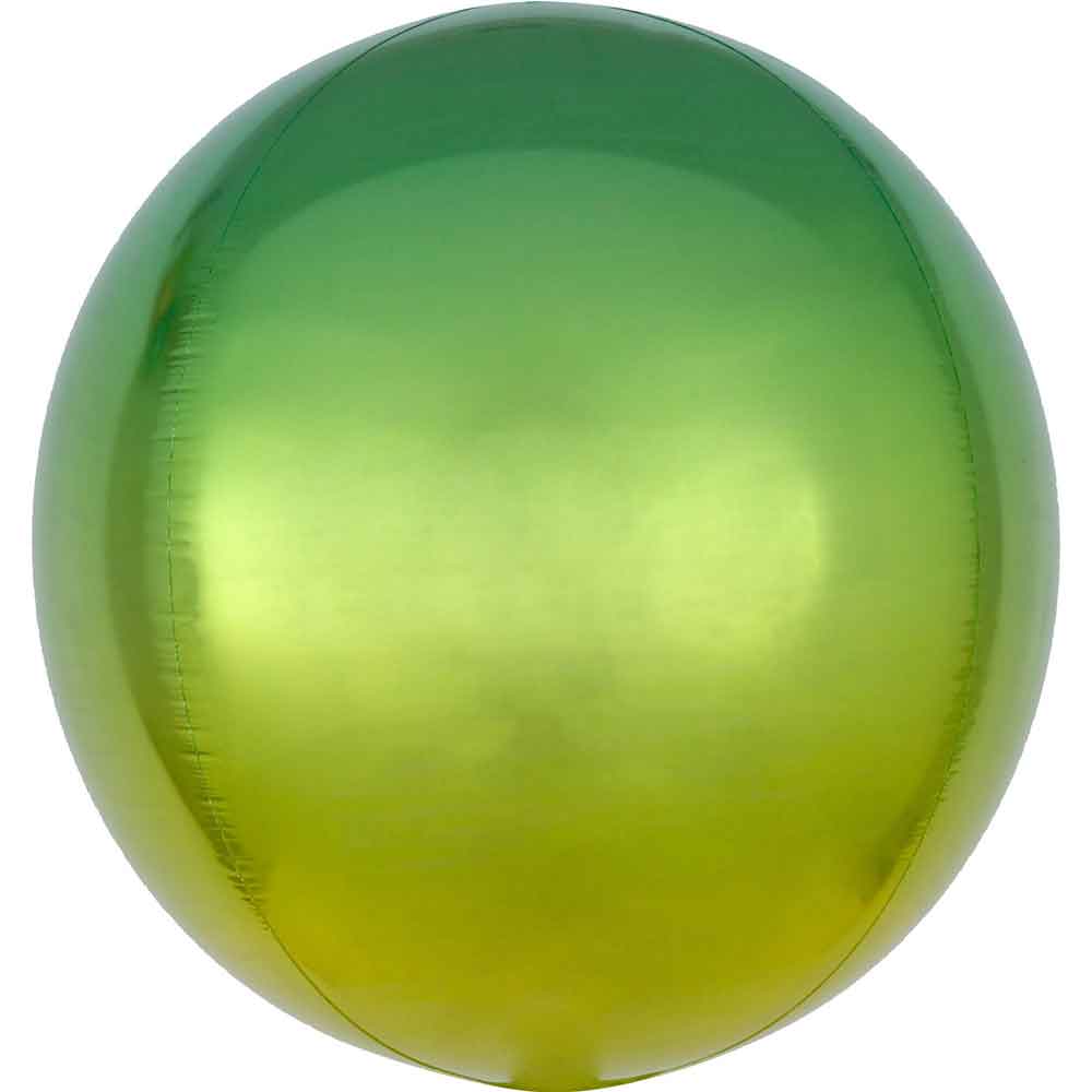 Ombre Orb Folieballong Gul og Grønn