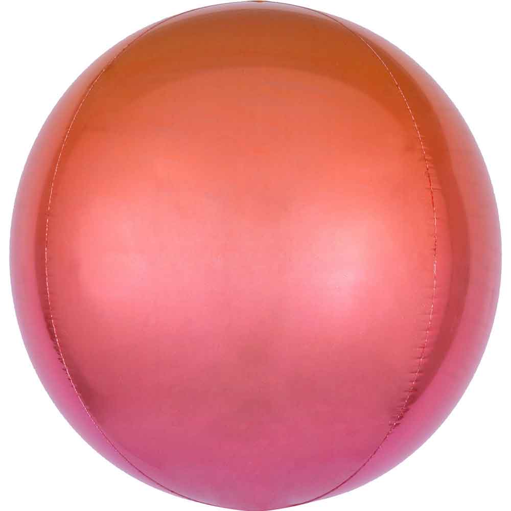 Ombre Orb Folieballong Rosa og Oransje