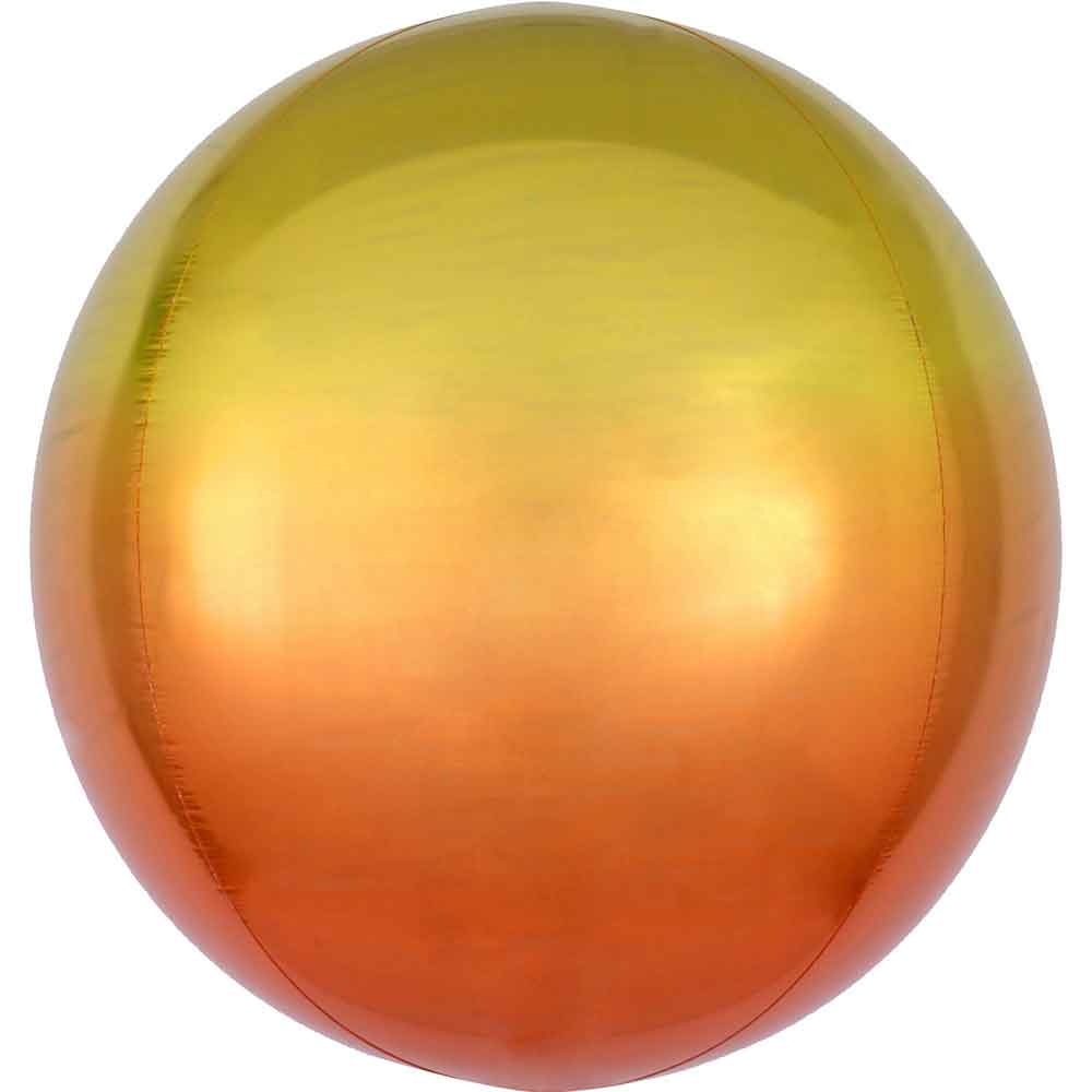 Ombre Orb Folieballong Gul og Oransje