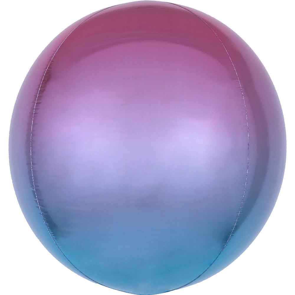 Ombre Orb Folieballong Lilla og Blå