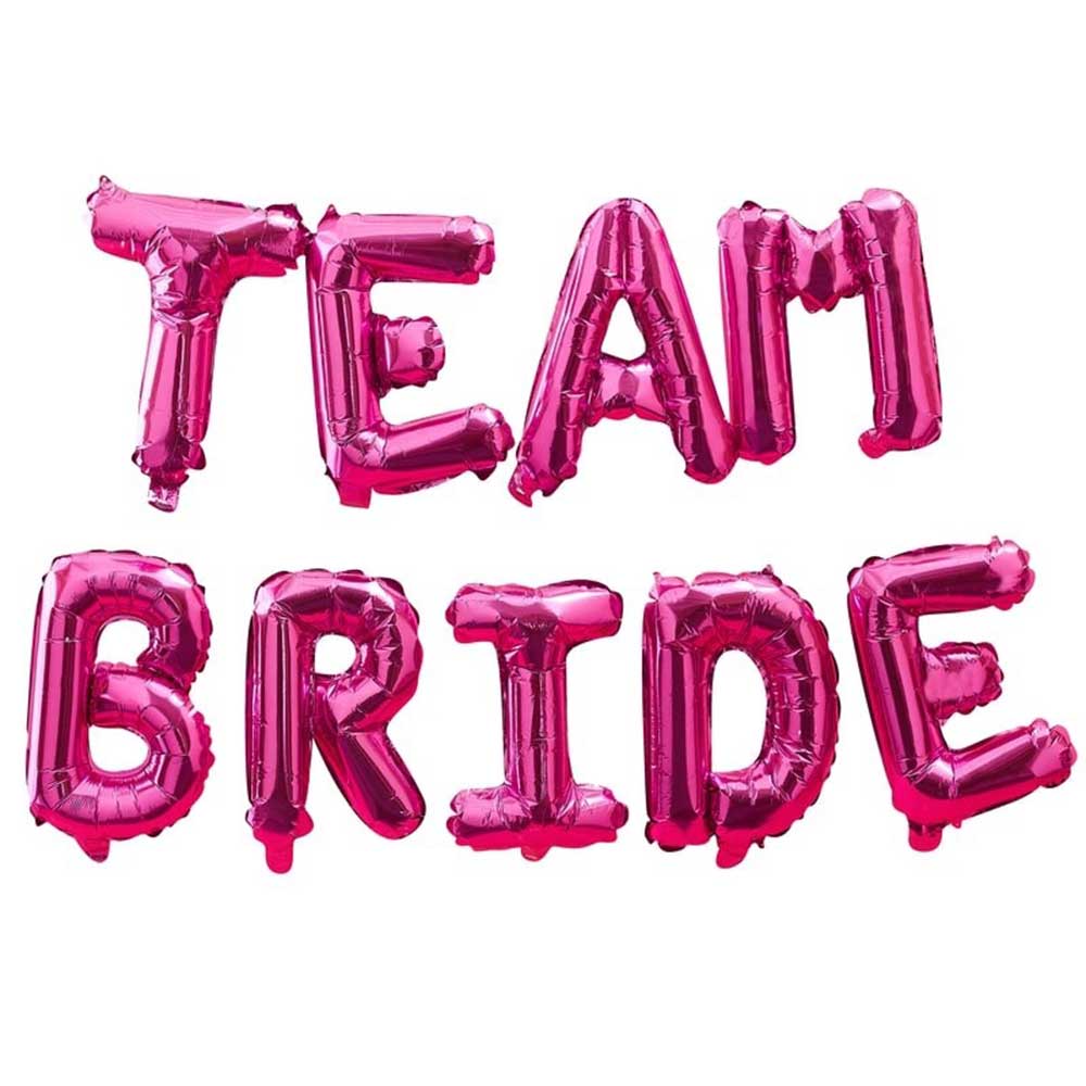 Folieballonger Girlander "Team Bride"