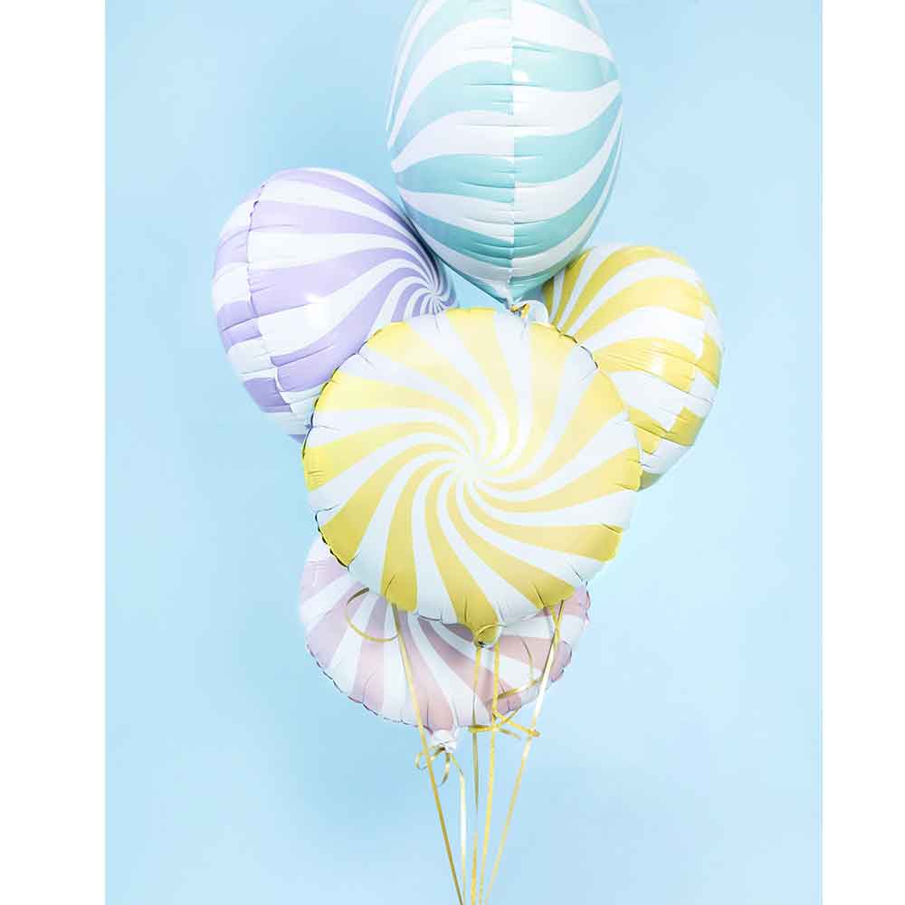 Folieballong Candy Pastell Gul