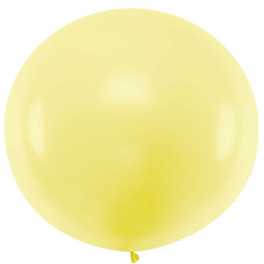 Stor Ballong 1 m. Pastell Lys Gul