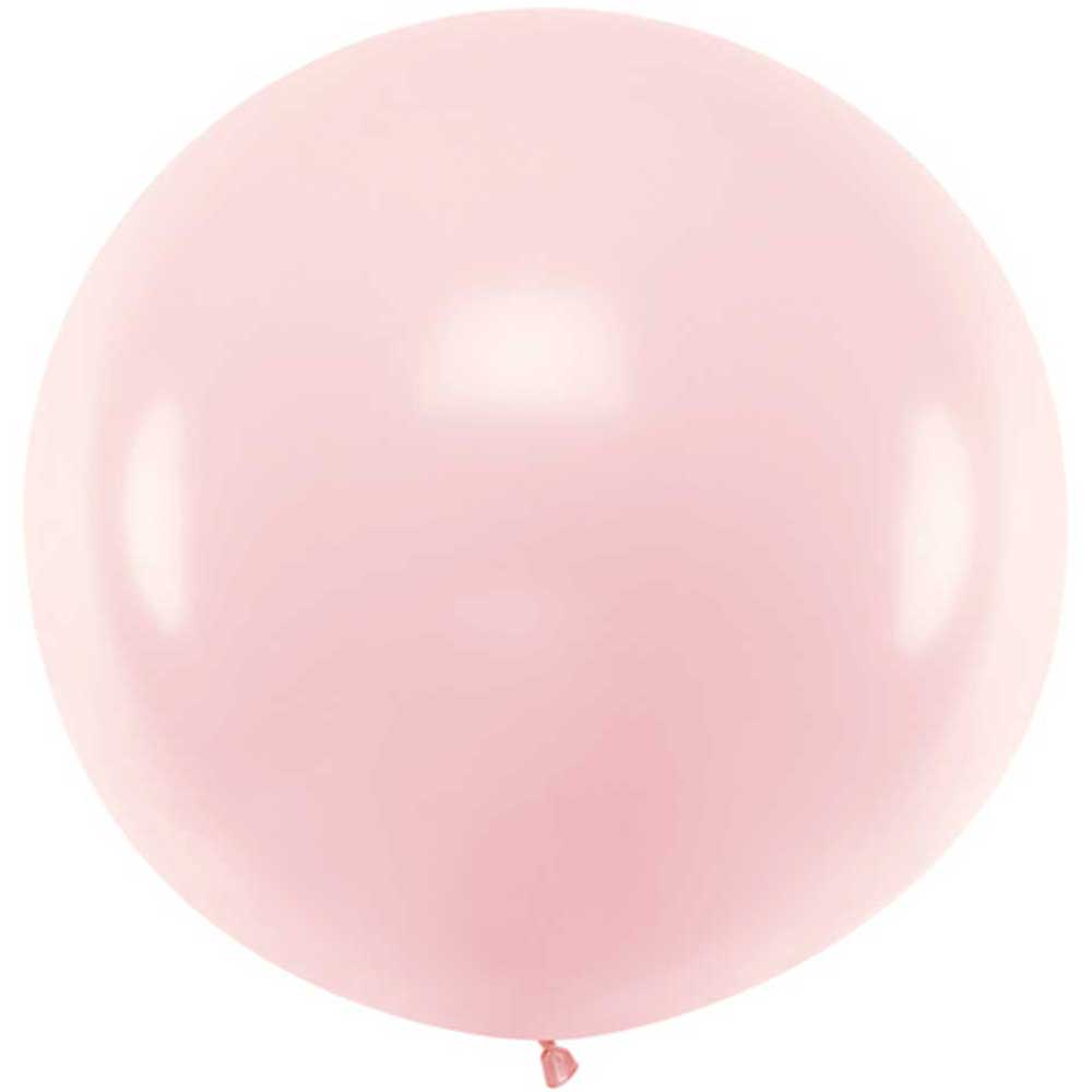 Stor Ballong 1 m. Pastell Lys Rosa