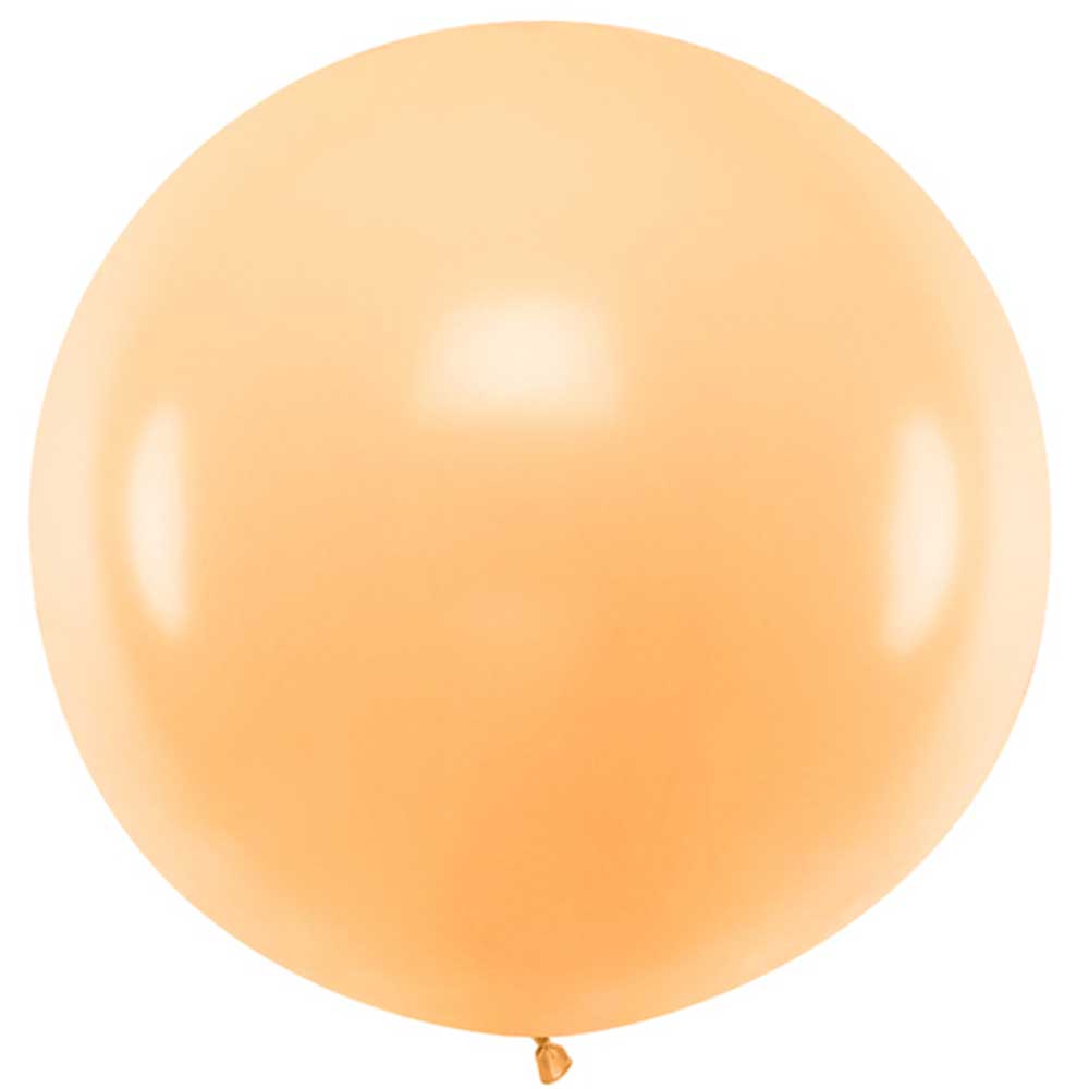 Stor Ballong 1 m. Pastell Lys Oransje