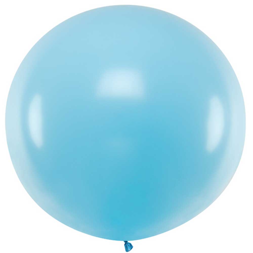 Stor Ballong 1 m. Pastell Lys Blå