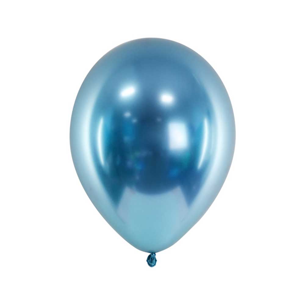 Chrome Ballonger Blå 50 stk.